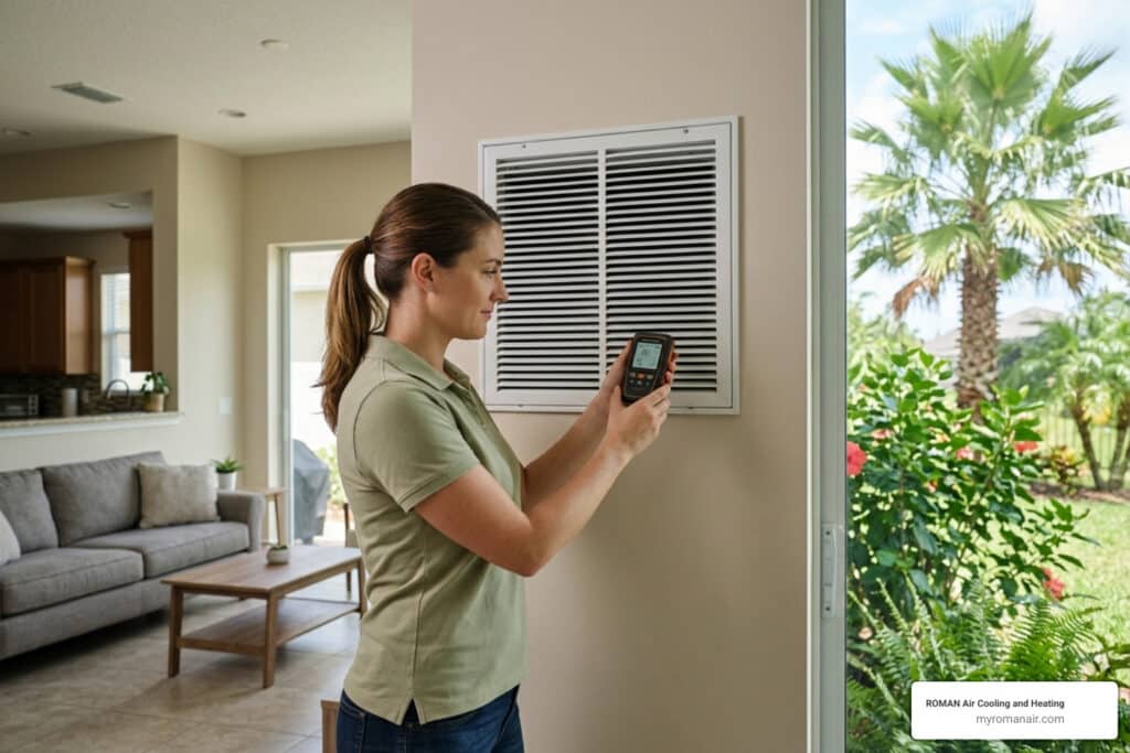 testing air quality in a home