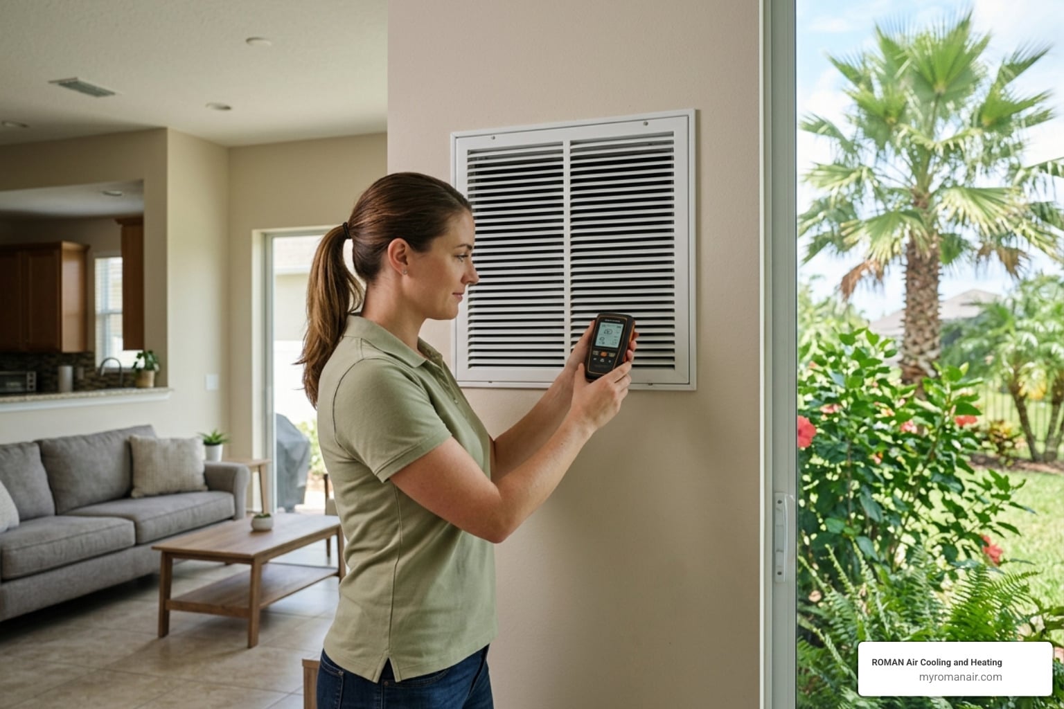 testing air quality in a home